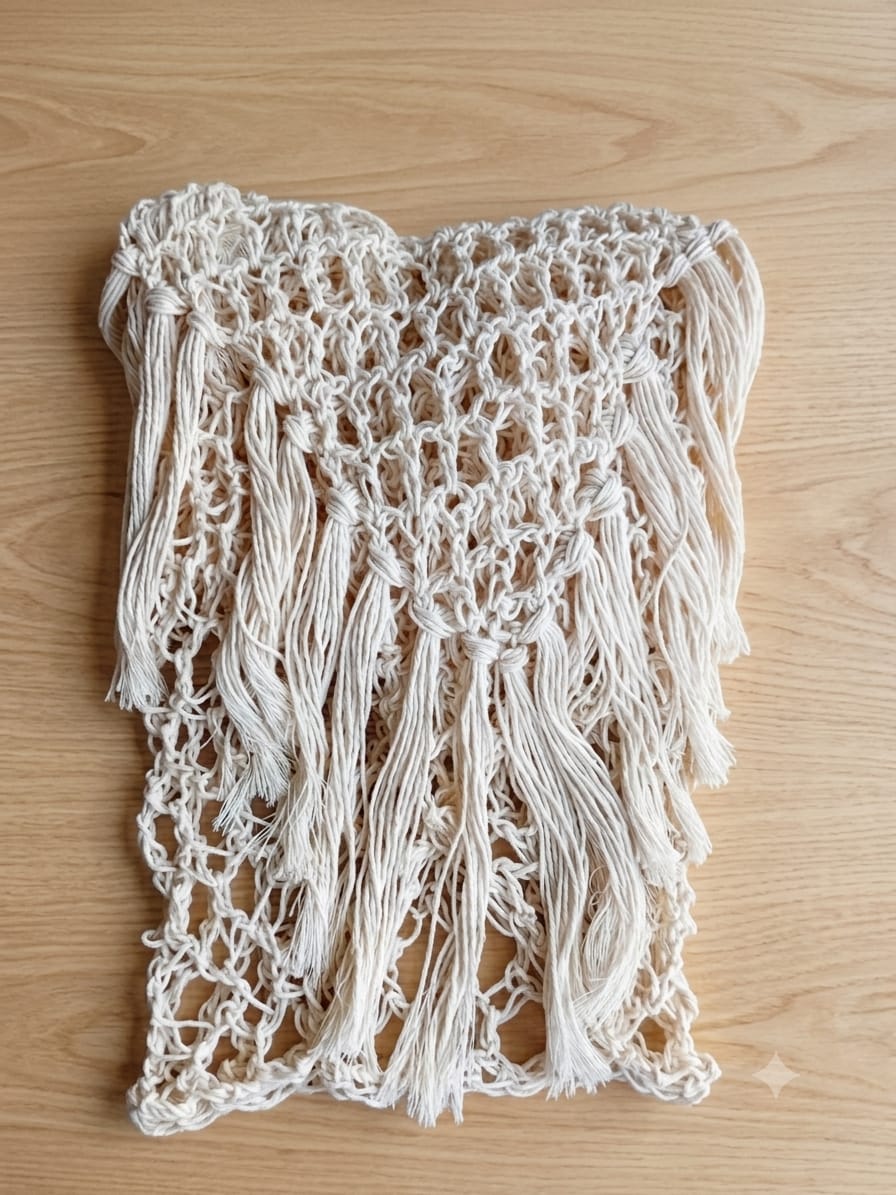 Isabelle rustic natural cotton shawl