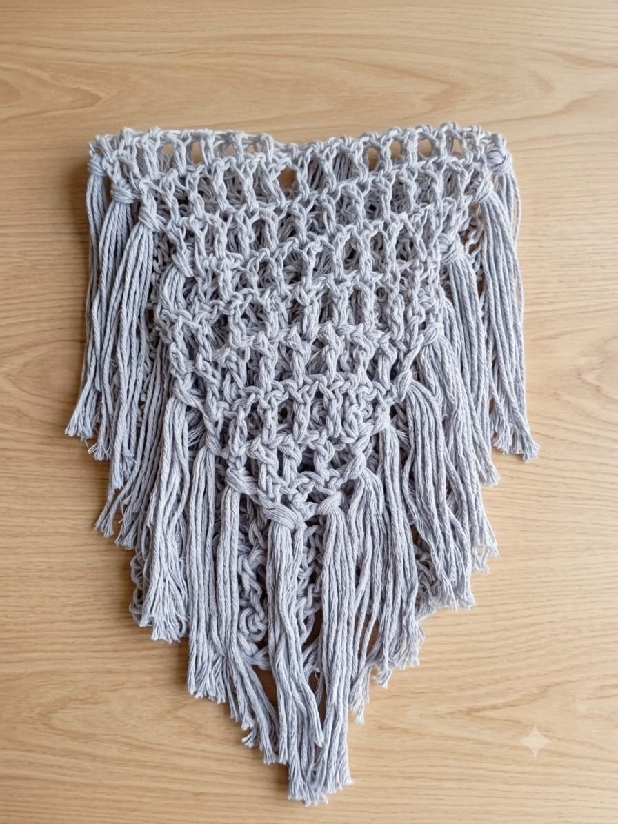 Isabelle rustic natural cotton shawl