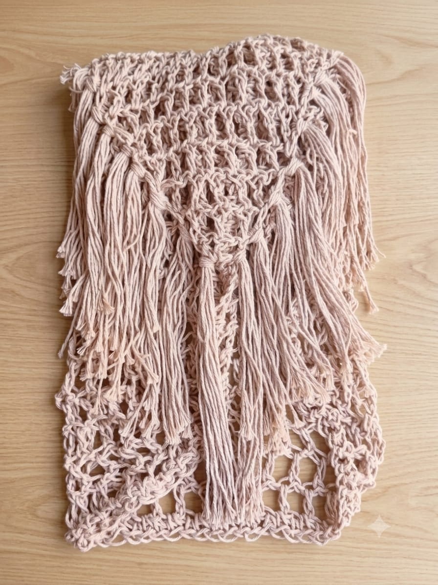 Isabelle rustic natural cotton shawl